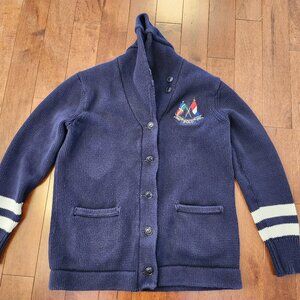 Polo Ralph Lauren women's navy blue cotton cardigan in size medium vintage